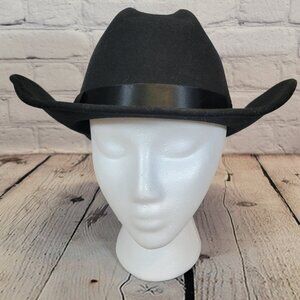 Marcus Adler Women's Short-Brim Cowboy Hat with Satin Trim- Black